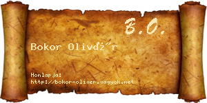Bokor Olivér névjegykártya